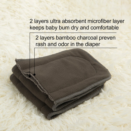 (10 pieces/lot) ALVABABY 4 layers Bamboo Charcoal Insert High Quality