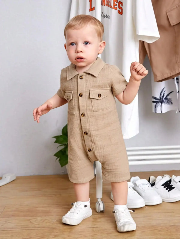 Summer Baby Boy Outdoor Fashion Casual Comfortable Single-breasted