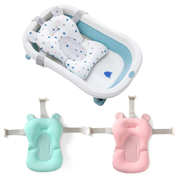 Baby Bath Seat Support Mat Foldable Bath Tub Pad &amp Chair Newborn