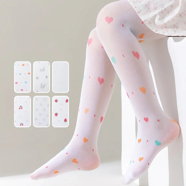 Kids Girls Tights Summer Mesh Casual Princess Stockings Print Thin