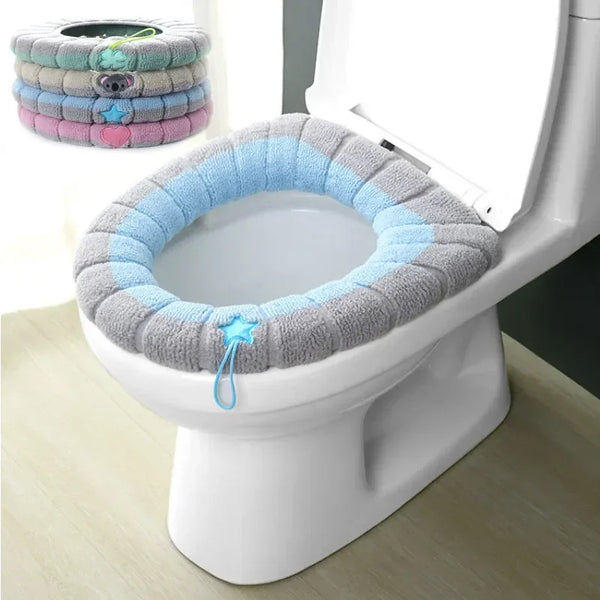 Winter Warm Toilet Seat Cover Mat Bathroom Toilet Pad Cushion With