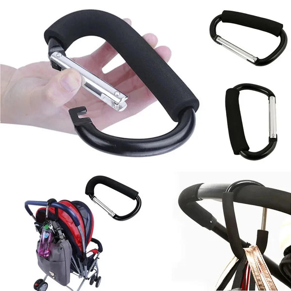 1PCS 13.5X7.1cm Baby Cart Hook Aluminum Alloy Outdoor Climbing Buckle