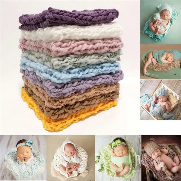 Newborn Photography Props Fine Grid Elastic Fabric Mat Baby Photo