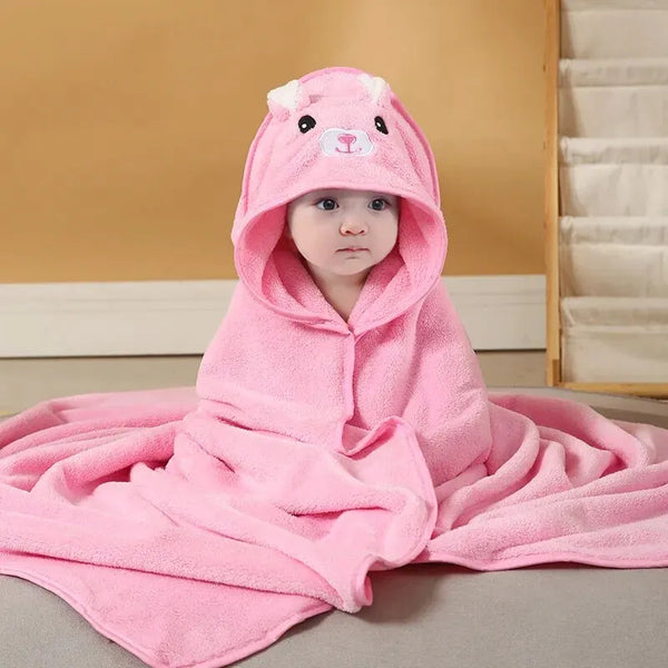 Children's Towel Cloak Quick-Drying Coral Velvet Robe Cartoon Cape