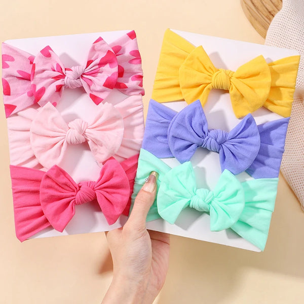 Candy Colors Baby Bowknot Hairband Broadside Headband Kids Girls