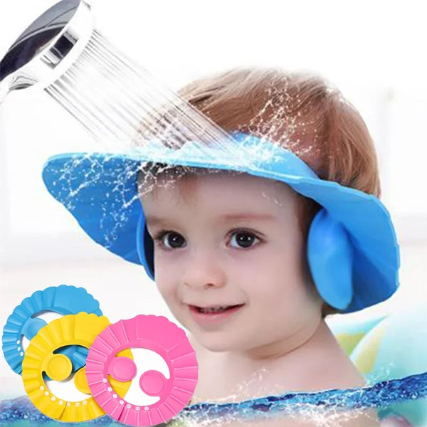 1PC Adjustable Baby Shower Caps Kids Shampoo Hat Bath Shield