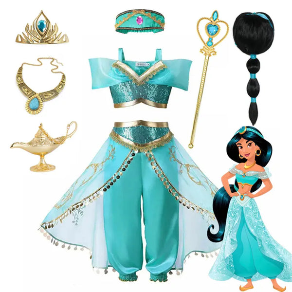 Disney Jasmine Princess Dress of Birthday Party Carnival Cosplay