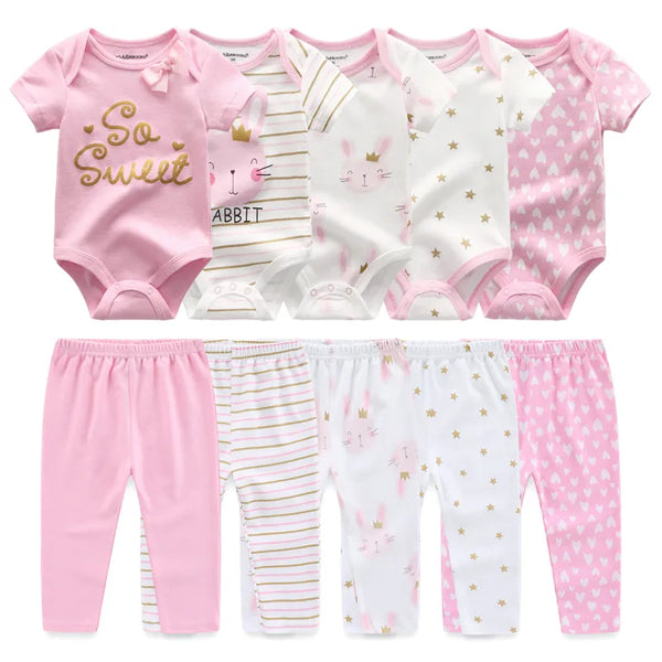 Kiddiezoom 10 Pcs/Lot Four Seasons Fashion Unisex Baby Boy Girl