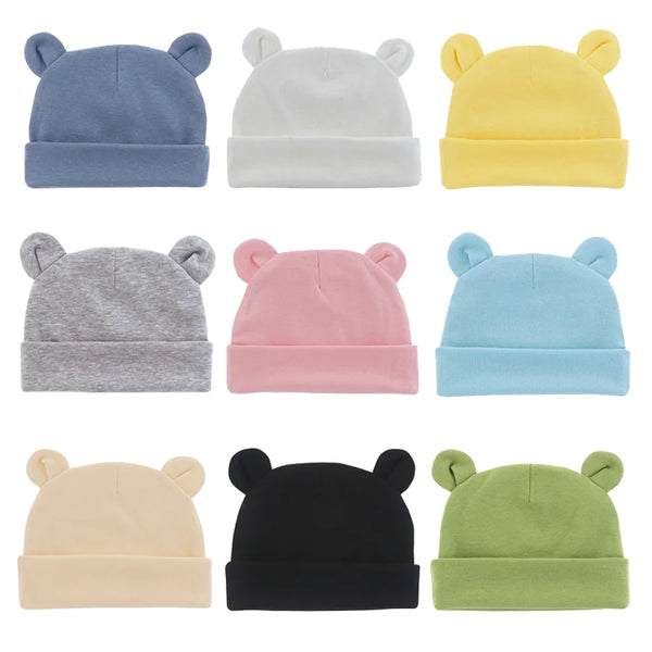 Soft Newborn Hat Baby Beanie Cotton Infant Bonnet Baby Cap for Girls