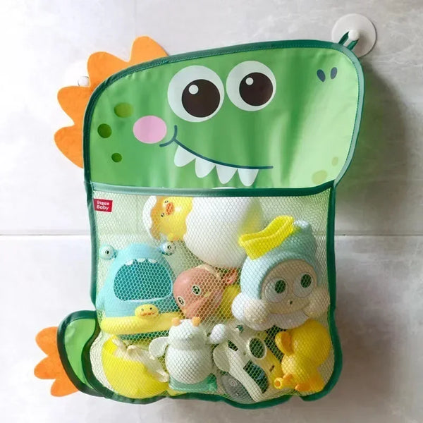 Baby Shower Toy Cute Duck dinosaur Net Toy Storage Bag Strong Suction