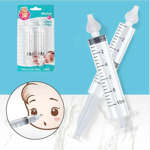 2pcs 10ML Nasal Aspirator Cleaner Syringe Baby Nose Washing for