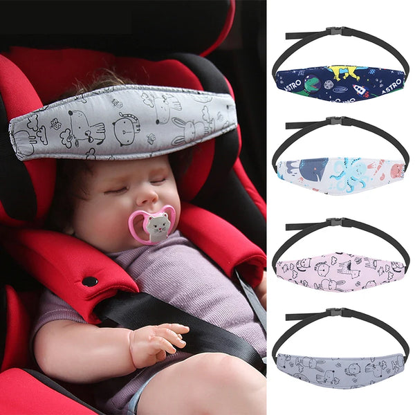 Baby Car Seat Head Support Children Stroller Fastening Belt Adjustable