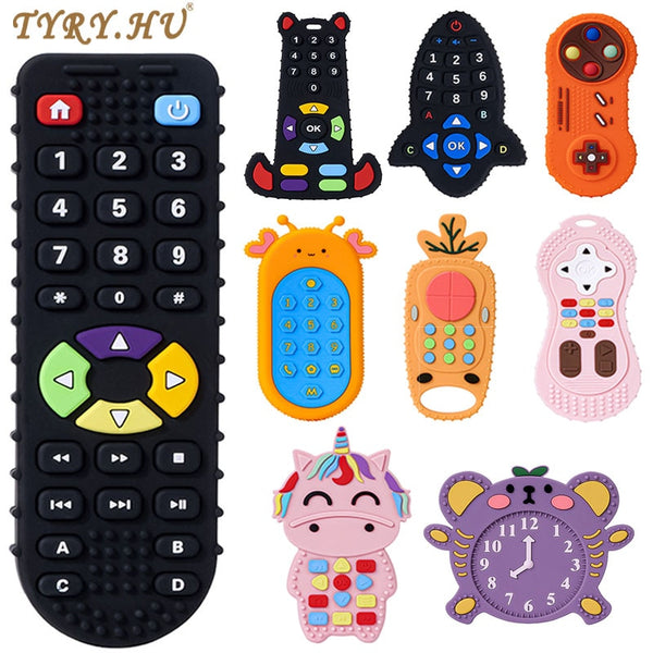 Tyry.hu 1pc Baby Silicone Teether Toys Remote Control Shape Teether