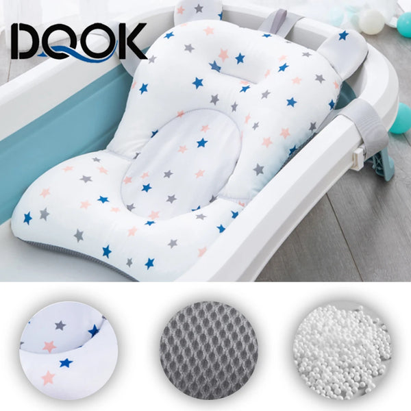 Baby Bath Seat Support Mat Foldable Baby Bath Tub Pad & Chair Newborn